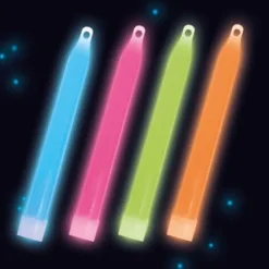 amscan® - 4 Knicklichter mit Band in verschiedenen Farben, 10 cm | Teddy Toys Kinderwelt