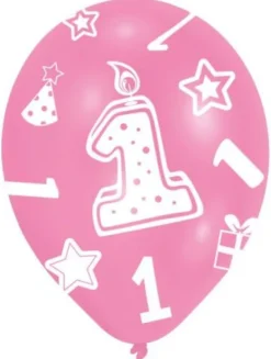 amscan® - 6 Latexballons rundum bedruckt 1 rosa, 27,5 cm | Teddy Toys Kinderwelt