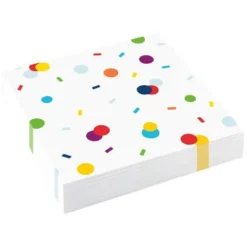 amscan® Confetti Birthday - 20 Servietten, 33 x 33 cm | Teddy Toys Kinderwelt