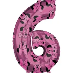 amscan® Minnie Maus Forever - Folienballon Mid Size Zahl 6 | Teddy Toys Kinderwelt