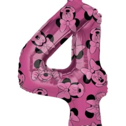 amscan® Minnie Mouse Forever - Folienballon Mid Size Zahl 4 | Teddy Toys Kinderwelt