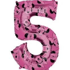 amscan® Minnie Mouse Forever - Folienballon Mid Size Zahl 5 | Teddy Toys Kinderwelt