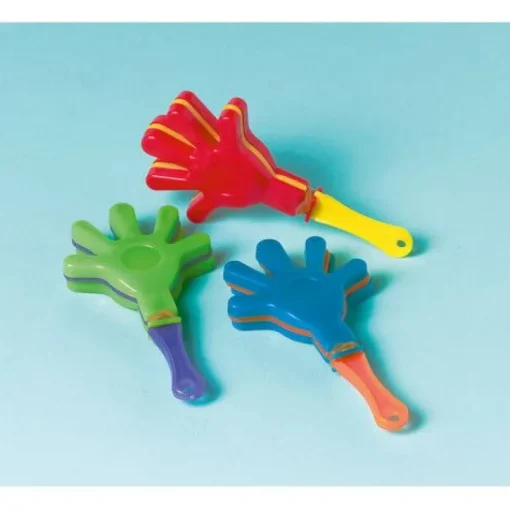 amscan® Party Basics - 12 Mini-Handklatscher, farblich sortiert | Teddy Toys Kinderwelt