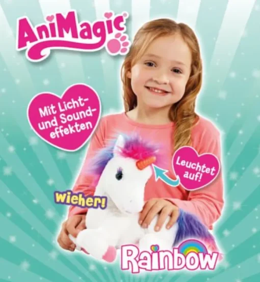 Animagic Einhorn Rainbow aus Plüsch, ca. 24 cm groß | Teddy Toys Kinderwelt