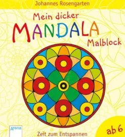 Arena Verlag Mein dicker Mandala-Malblock - Zeit zum Entspannen | Teddy Toys Kinderwelt