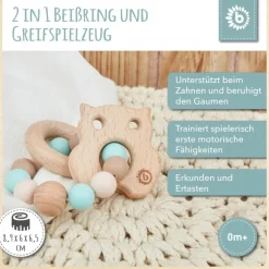BIECO - Silikon Holz Beißer Eule | Teddy Toys Kinderwelt