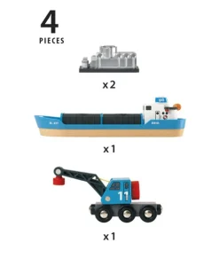 BRIO® - Containerschiff mit Kranwagen | Teddy Toys Kinderwelt