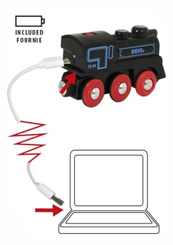BRIO® - Schwarze Akku-Lok mit Mini-USB | Teddy Toys Kinderwelt