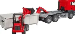 Bruder 03767 MAN TGS LKW mit Abrollcontainer und Schäffer Hoflade | Teddy Toys Kinderwelt