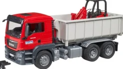 Bruder 03767 MAN TGS LKW mit Abrollcontainer und Schäffer Hoflade | Teddy Toys Kinderwelt