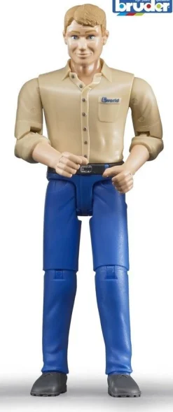 Bruder - Mann mit hellem Hauttyp und blauer Hose | Bruder | Marken | Teddy Toys Kinderwelt
