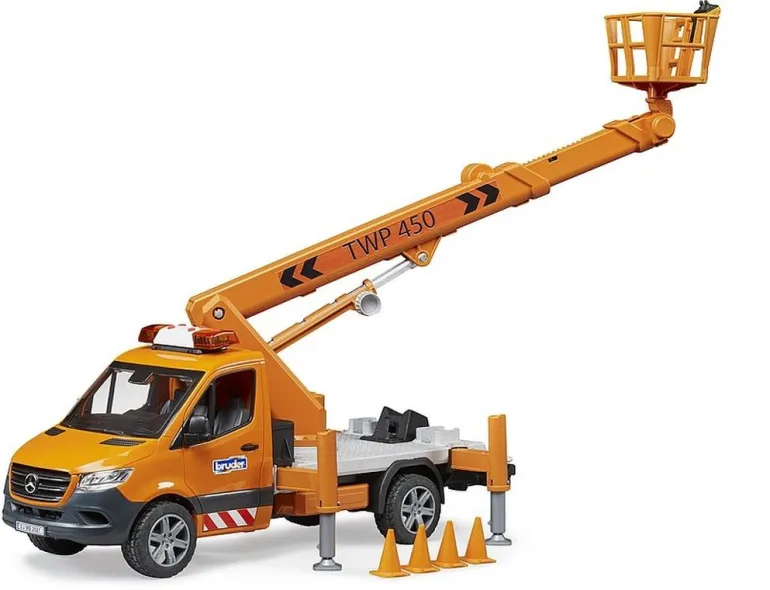 bruder 02679 MB Sprinter Arbeitsbühne mit Light + Sound Modul | Teddy Toys Kinderwelt