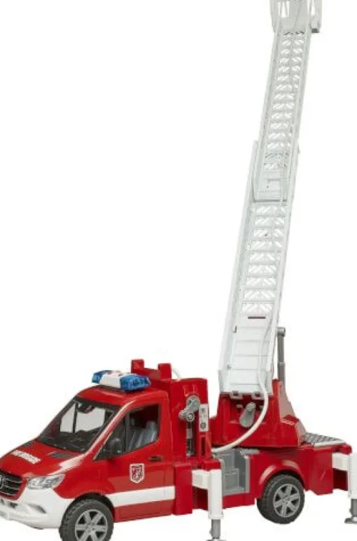 Bruder - MB Sprinter Feuerwehr mit Drehleiter, Pumpe, Light + Sound Modul | Teddy Toys Kinderwelt
