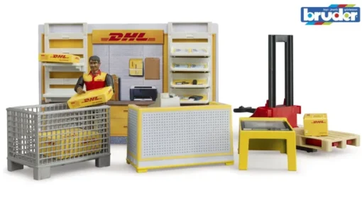 Bruder bworld - DHL Shop mit Handhubstapler | Teddy Toys Kinderwelt