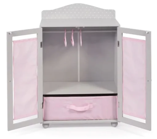 Chic 2000 - Puppen Kleiderschrank, grau weiß | Teddy Toys Kinderwelt