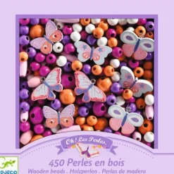 DJECO Schmuck basteln - Holzperlen, Schmetterlinge | Teddy Toys Kinderwelt
