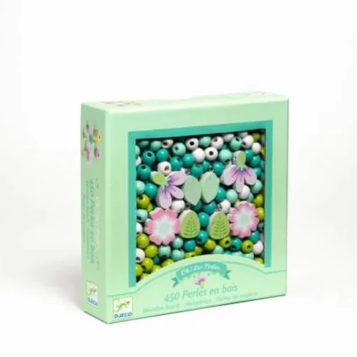 DJECO Schmuck basteln - Holzperlen, Blätter und Blumen | Teddy Toys Kinderwelt
