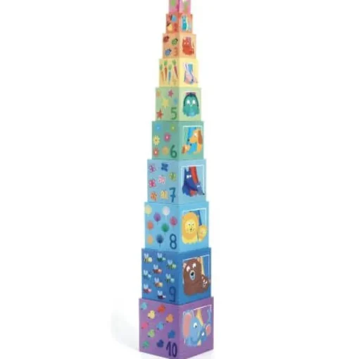 DJECO Stapelturm - Regenbogen | Teddy Toys Kinderwelt