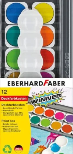 Eberhard Faber - Deckfarbkasten Winner 12er | Teddy Toys Kinderwelt