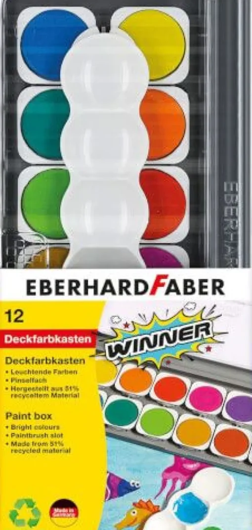 Eberhard Faber - Deckfarbkasten Winner 12er | Teddy Toys Kinderwelt