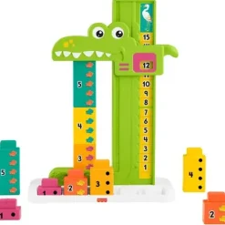 Fisher-Price Mein Zahlen-Krokodil Lernspielzeug mit 10 Stapelblöc | Teddy Toys Kinderwelt