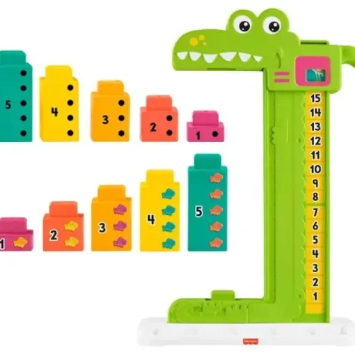 Fisher-Price Mein Zahlen-Krokodil Lernspielzeug mit 10 Stapelblöc | Teddy Toys Kinderwelt