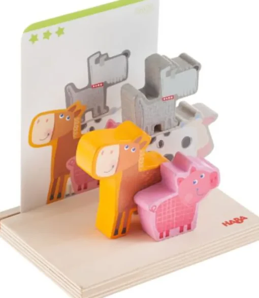 HABA Holzspielzeug - Stapelspielzeug Bauernhof | Teddy Toys Kinderwelt