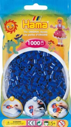 HAMA 207-08 Bügelperlen Midi - Blau 1000 Perlen, ab 5 Jahren | Teddy Toys Kinderwelt