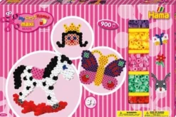 HAMA Bügelperlen Maxi - Geschenkpackung Pink, 900 Perlen | Teddy Toys Kinderwelt
