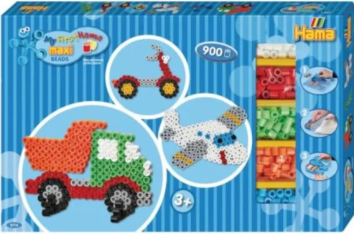 HAMA Bügelperlen Maxi - Geschenkpackung Blau, 900 Stück | Teddy Toys Kinderwelt