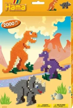 HAMA Bügelperlen Midi - Geschenkpackung Dino Welt, 2000 Stück | Teddy Toys Kinderwelt
