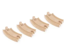Hape Kurze Eisenbahnkurvenschienen, 4 Stück | Teddy Toys Kinderwelt