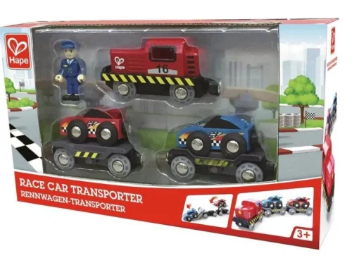 Hape Rennwagen-Transporter | Teddy Toys Kinderwelt