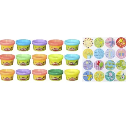 Hasbro 18367EU5 Play-Doh Partyknete mit Stickern, 15-teilig, ab 2 | Teddy Toys Kinderwelt
