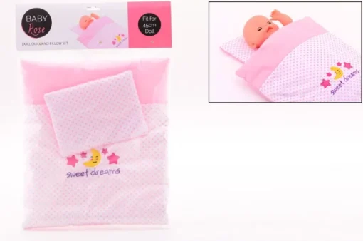 Johntoy - Baby Rose Decke und Kissen-Set | Teddy Toys Kinderwelt