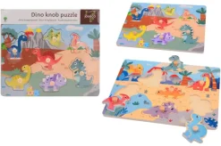 Jouéco® - Holz Puzzle Dino Knopfpuzzle, sortiert | Teddy Toys Kinderwelt