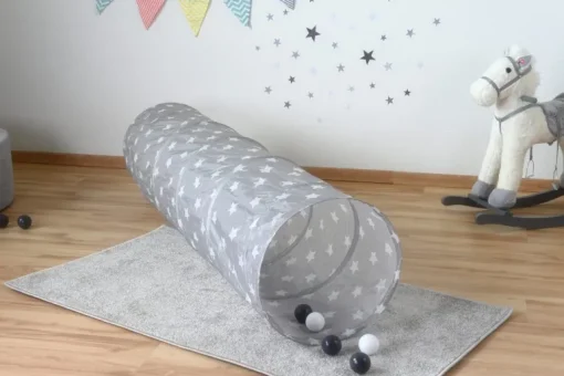 Knorrtoys - Spieltunnel Stars, grau/weiß-55141 | Teddy Toys Kinderwelt