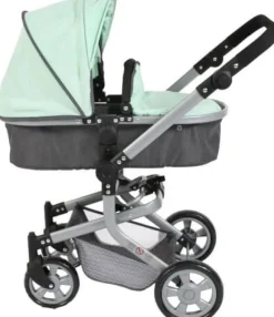Kombi-Puppenwagen MIKA melange anthrazit-mint | Teddy Toys Kinderwelt