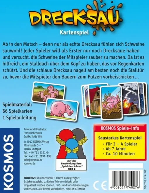 Kosmos Spiele - Drecksau Kartenspiel | Teddy Toys Kinderwelt