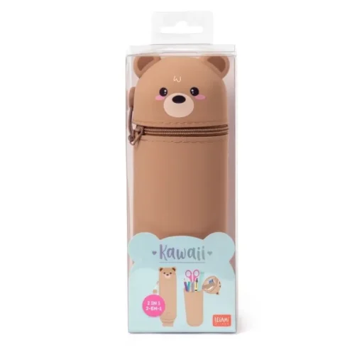 Legami 2-in-1-Federmäppchen aus Silikon - Kawaii Teddy Bear | Teddy Toys Kinderwelt