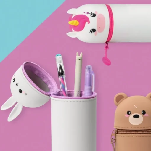 Legami 2-in-1-Federmäppchen aus Silikon - Kawaii Teddy Bear | Teddy Toys Kinderwelt