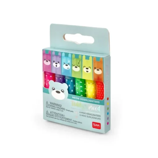 Legami Set mit 6 Mini-Textmarkern - Teddy‘s Mood | Teddy Toys Kinderwelt