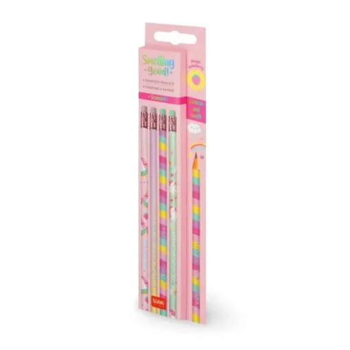 Legami Smelling Good! - 4er-Set duftende HB-Bleistifte Unicorn | Teddy Toys Kinderwelt