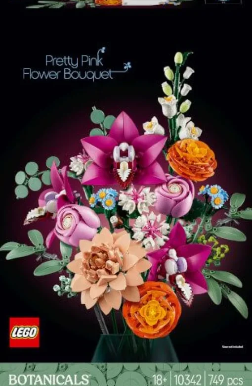 LEGO® Botanicals 10342 Schöner Rosafarbener Blumenstrauß | Teddy Toys Kinderwelt