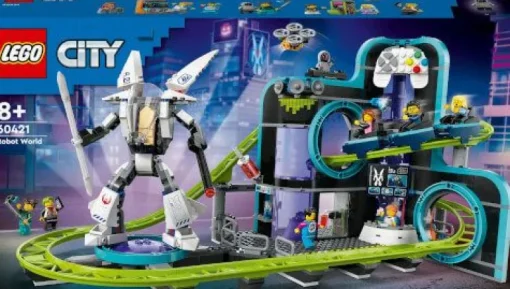 LEGO® City 60421 Achterbahn mit Roboter-Mech | Teddy Toys Kinderwelt