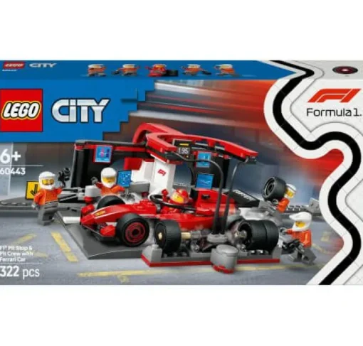 LEGO® City 60443 F1 Boxenstopp mit Boxencrew und Ferrari Flitzer | Teddy Toys Kinderwelt