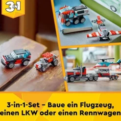 LEGO® Creator 31146 Tieflader mit Hubschrauber | Teddy Toys Kinderwelt