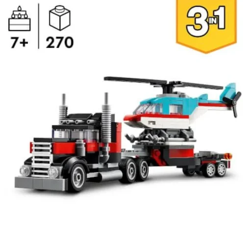 LEGO® Creator 31146 Tieflader mit Hubschrauber | Teddy Toys Kinderwelt