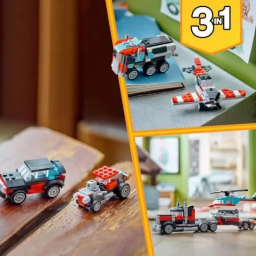 LEGO® Creator 31146 Tieflader mit Hubschrauber | Teddy Toys Kinderwelt