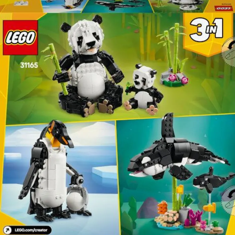 LEGO® Creator 31165 Wilde Tiere: Pandafamilie | Teddy Toys Kinderwelt